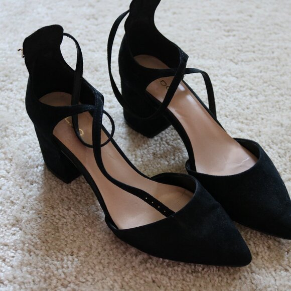 Aldo Black Block Heel Pumps - Picture 1 of 5